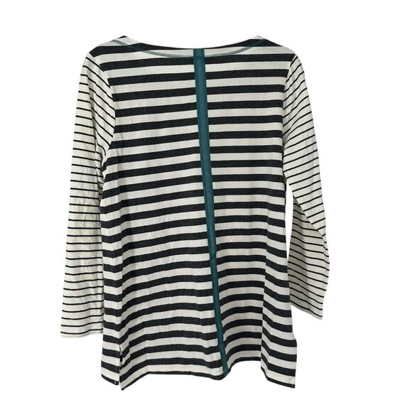 NEW Matilda Jane MARCELLE Long Sleeve Boat Neck Gray Striped Top Sz Small - Picture 3 of 9